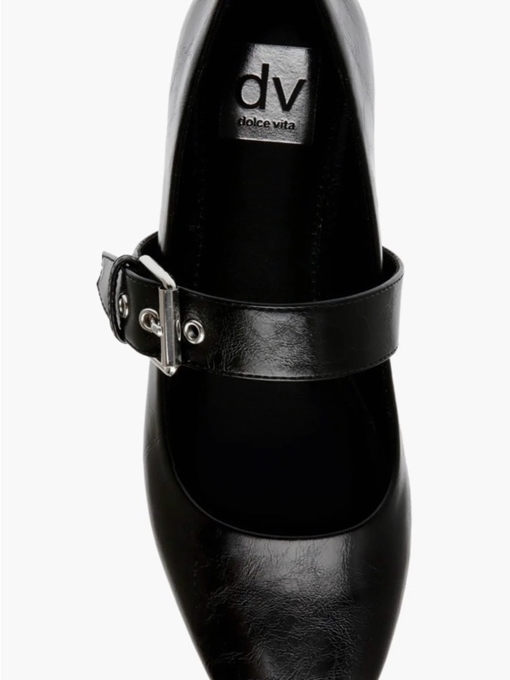 DV by Dolce Vita Mellie Mary Jane Flat, Black, Size 8